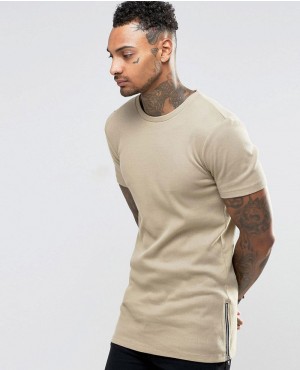 Longline-Muscle-T-Shirt-With-Side-Zips-In-Beige-QA-206