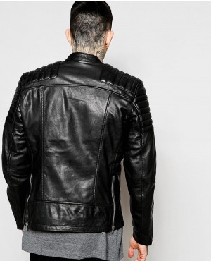 Cheap-Leather-Biker-Jacket-In-Black
