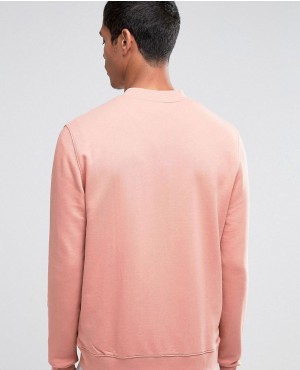 Cotton-Jersey-Bomber-Varsity--Jacket-In-Pink