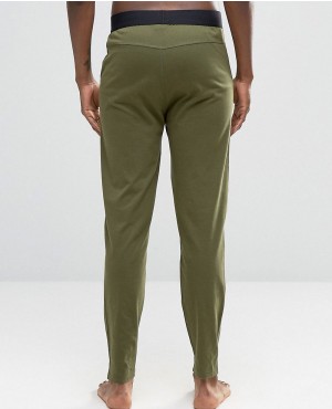 Loungewear-Joggers-In-Khaki-With-Contrast-Waistband