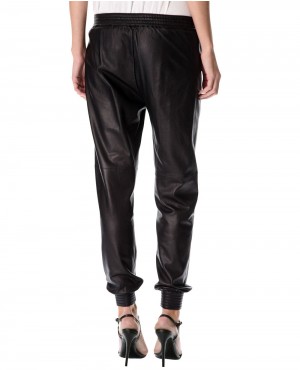 WOMEN-BAGGY-AND-SPORTY-LEATHER-PANTS