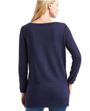 Women-Side-Zipper-sweatshirt-tunic