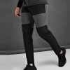 Charcoal Men Active Tech Paneled Joggers Pants QA-2441