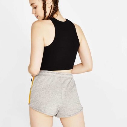 Custom Fashionable Elastic Waist Sports Casual Women Shorts With Stripes QA-2495