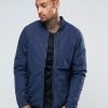 Custom Modern Varsity Style Zipper Jacket In Blue QA-2654