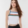 Custom Multi Color Striped Cropped Tank Top QA-2548