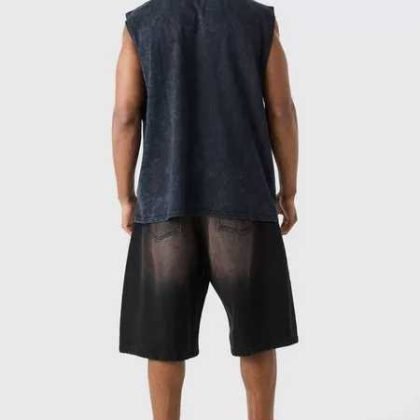 Custom Vintage Heavyweight Acid Wash Man Sleeves Less T Shirt QA-2335