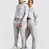 Customized Embroidered Cropped Hoodie Tracksuit Unisex QA-2398