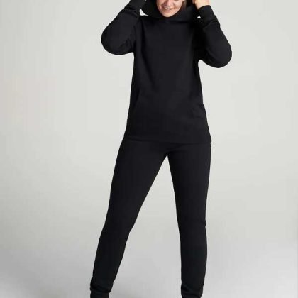 Fleece Relaxed Fit Custom Logo Women Hoodie Tracksuit QA-2281