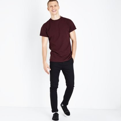 High Quality Burgundy Embroidered Scorpion T Shirt QA-2321