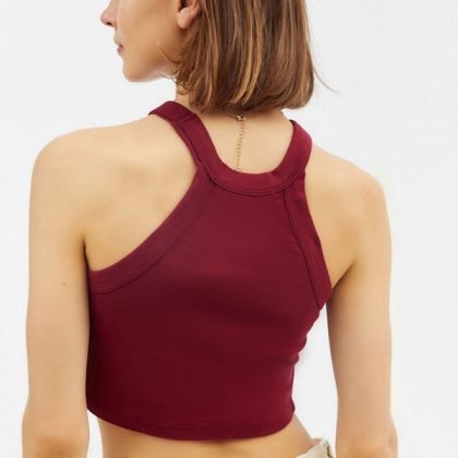 High Quality Custom Neck Cropped Tank Top QA-2552