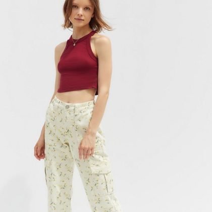 High Quality Custom Neck Cropped Tank Top QA-2552