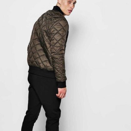 High Quality Diamond Quilted Bomber Varsity Jacket QA-2626