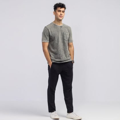 High Quality Washed and Brushed Short Sleeve Casual T Shirt QA-2322