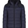 Men City wear Short Padded Quilted Jacket Blue Navy QA-2628