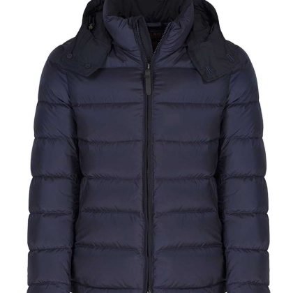 Men City wear Short Padded Quilted Jacket Blue Navy QA-2628