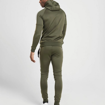 Men Trousers Joggers Gym Sweatpants Slim Fit Green Tracksuit QA-2413
