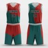 Men Wholesale Manufacturer Customized Regular Fit Reversible Basketball Jersey Set QA-2349