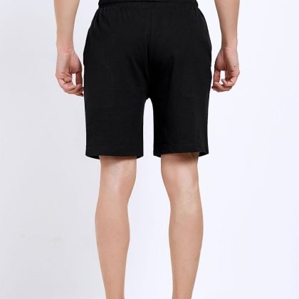Most Popular Men Black Printed Striped Slim Fit Shorts QA-2470