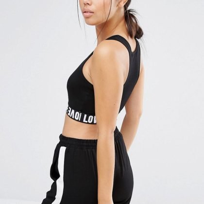 New Fashion Custom Love Waistband Crop Top QA-2557