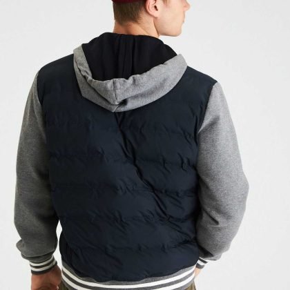 Quilted Fleece Sleeve Custom Baseball Jacket QA-2634