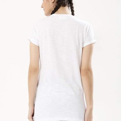 Rolled Sleeves With Side Slits Custom Embroidery T Shirts QA-2597