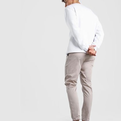 Skinny Fit Zipper Pockets Casual Trouser Cotton Men Sweat Jogging Pant QA-2453