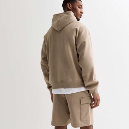 Stone Relaxed Fit Jersey Cargo Shorts QA-2475