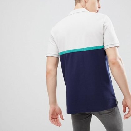Trendy Matchup Colors Block Polo In Navy QA-22114