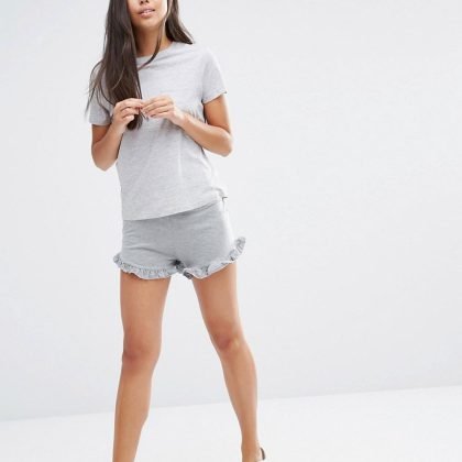 Wholesale Custom Frill Hem Shorts Women QA-2503