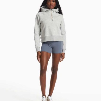 Wholesale Custom Made Regular Fit Half Zipper Hoodie QA-2291