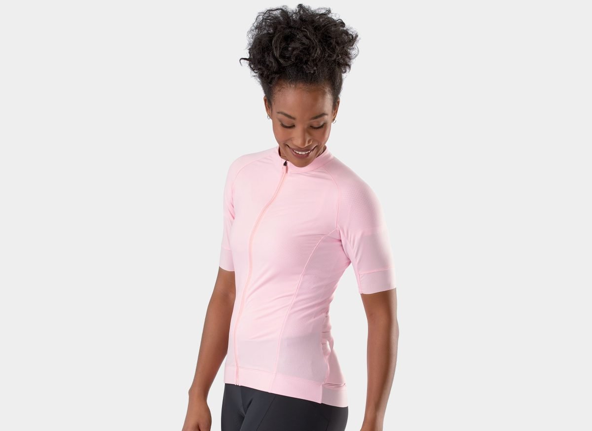 Wholesale Custom Made Skinny Fit Crewneck Zipper Women Cycling Jersey QA-2380