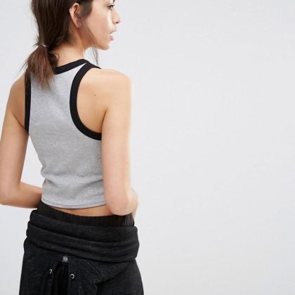 Wholesale Custom New Look Rib Long Crop Tank Top QA-2560