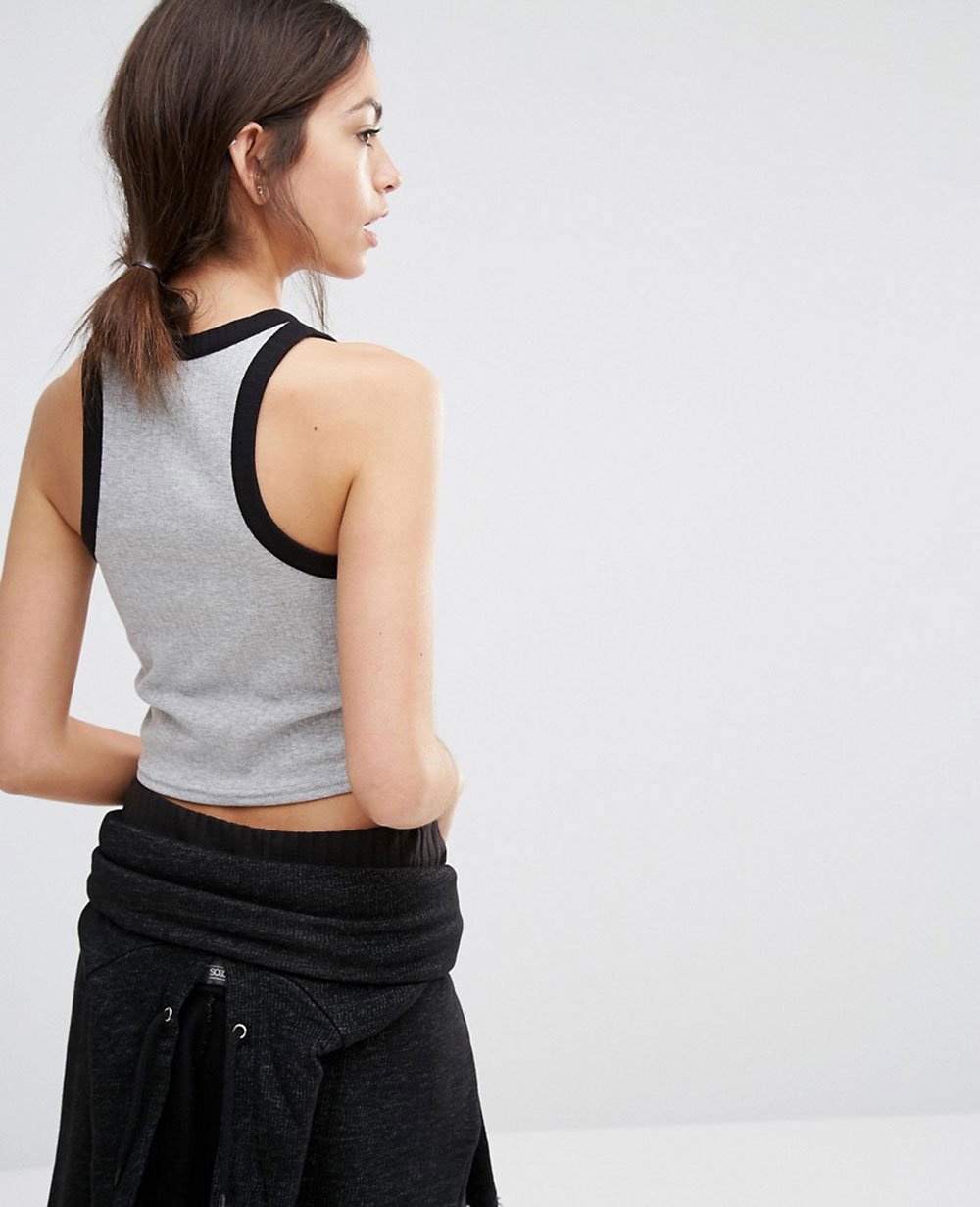 Wholesale Custom New Look Rib Long Crop Tank Top QA-2560