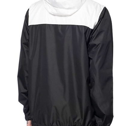 Wholesale Custom White & Black Windbreaker Jacket QA-2670